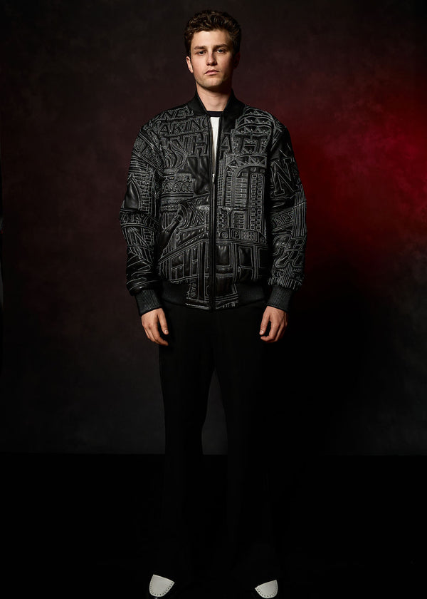 Pelle Pelle PELLE PELLE NYC BORO QUILTED JACKET Black / White