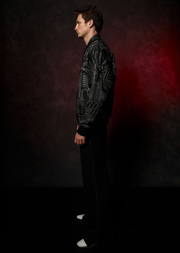 Pelle Pelle PELLE PELLE NYC BORO QUILTED JACKET Black / White