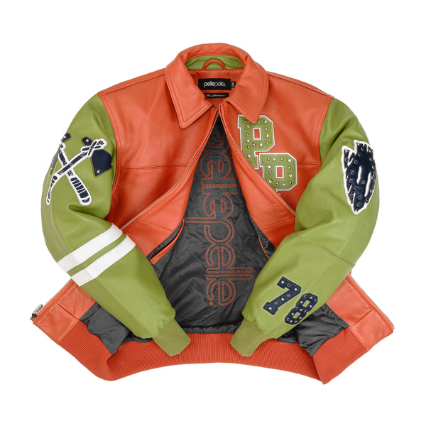 Pelle Pelle PELLE PELLE RENEGADES JACKET Orange / Light Green / White
