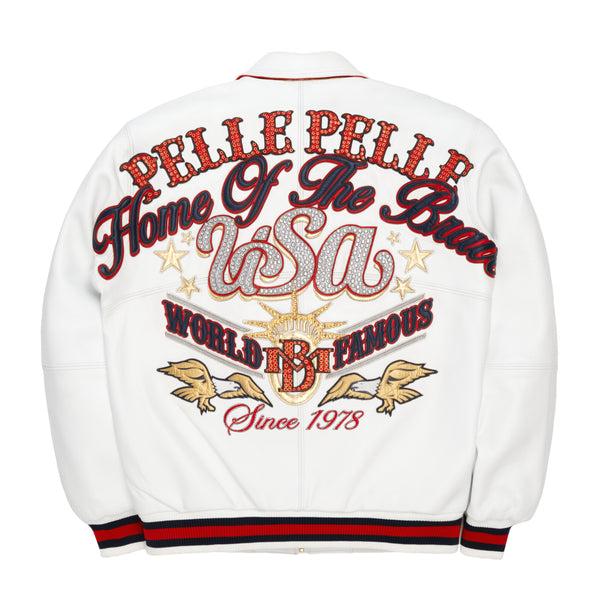 Pelle Pelle PELLE PELLE STARS AND STRIPES JACKET White / Cabernet / Gold Metallic / Navy