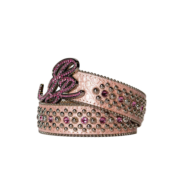 Pelle Pelle Pelle Pelle X BB Simon Limited Edition Cursive Icon Belt Rose