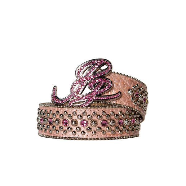 pelle pelle Pelle Pelle x BB Simon Limited Edition Cursive Icon Belt Rose