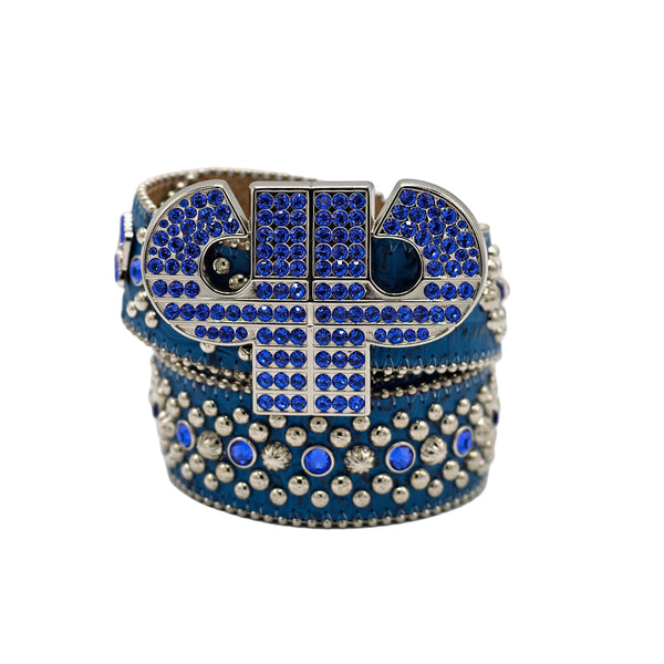 pelle pelle Pelle Pelle x BB Simon Limited Edition Heritage Icon Belt Sapphire