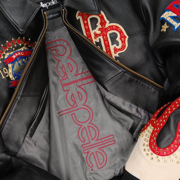 Pelle Pelle World Famous Pelle Pelle Womens Jacket Black / Ivory / Cabernet