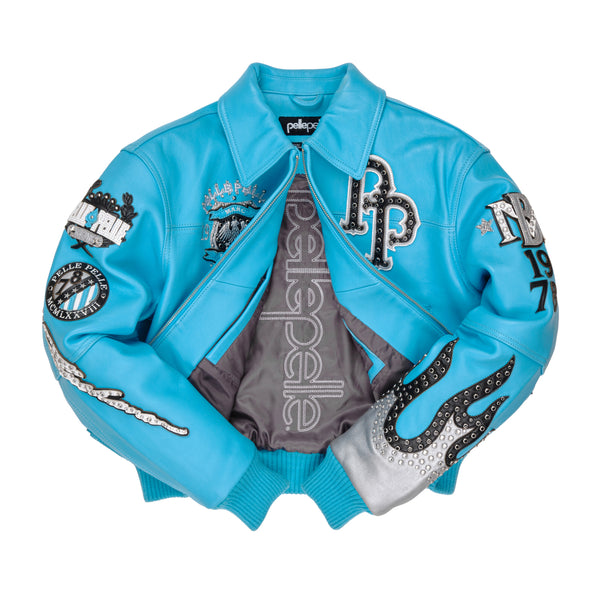 Pelle Pelle World Famous Pelle Pelle Womens Jacket Light Teal / Black / White