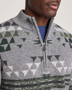Pendleton MEN'S AUTUMN BIRCH LAMBSWOOL QUARTER-ZIP SWEATER