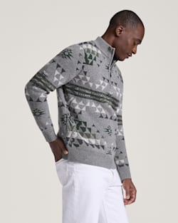 pendleton MEN'S AUTUMN BIRCH LAMBSWOOL QUARTER-ZIP SWEATER