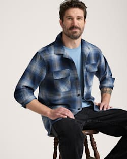 pendleton MEN'S LONG-SLEEVE PLAID COTTON BOARD SHIRT