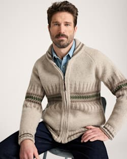 pendleton MEN'S SAWTOOTH BUCK LAMBSWOOL ZIP CARDIGAN
