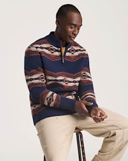 pendleton MEN'S TUMALO RIDGE LAMBSWOOL QUARTER-ZIP SWEATER