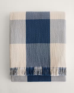 Pendleton BLOCK PLAID ORGANIC COTTON FRINGED THROW