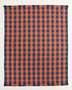 Pendleton BLOCK PLAID ORGANIC COTTON FRINGED THROW