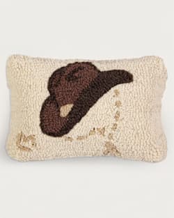 pendleton COWBOY HAT HOOKED SMALL LUMBAR PILLOW