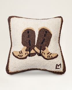 pendleton COWPOKE BOOTS HOOKED SQUARE PILLOW