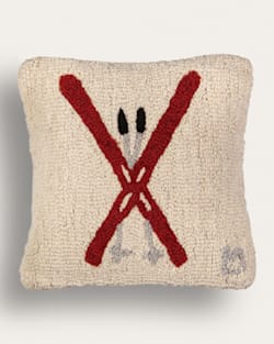 pendleton CROSSED SKIS HOOKED SQUARE PILLOW