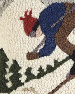 Pendleton DOWNHILL SKIER HOOKED SQUARE PILLOW