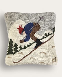 pendleton DOWNHILL SKIER HOOKED SQUARE PILLOW