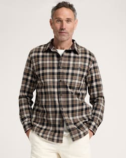 pendleton MEN'S PLAID ELBOW-PATCH TRAIL SHIRT