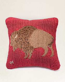 pendleton PLUSH BUFFALO HOOKED SQUARE PILLOW