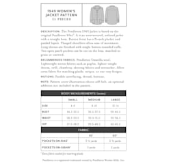 Pendleton WOMEN'S 1949 JACKET PATTERN