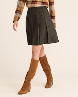 pendleton WOMEN'S BOX PLEAT WOOL SKIRT
