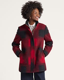 pendleton WOMEN'S BUFFALO PLAID WOOL COAT