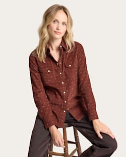 pendleton WOMEN'S CORDUROY GAMBLER SHIRT