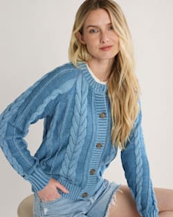 pendleton WOMEN'S COTTON CABLE CARDIGAN