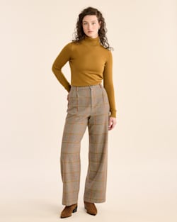 pendleton WOMEN'S GLEN PLAID WOOL TROUSERS