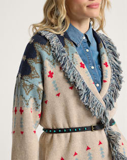 Pendleton WOMEN'S GRAPHIC FRINGE CARDIGAN
