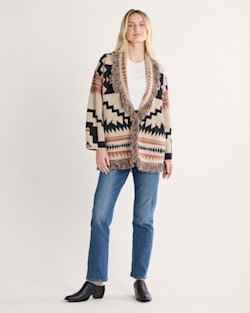 Pendleton WOMEN'S GRAPHIC FRINGE CARDIGAN