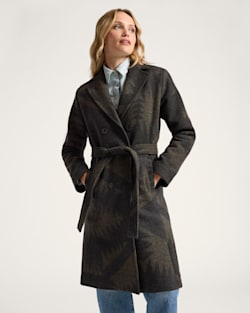 pendleton WOMEN'S MIRROR LAKE WOOL TRENCH COAT