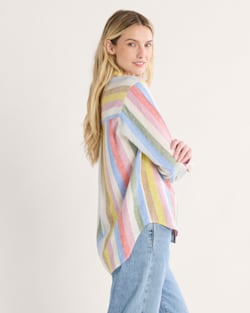Pendleton WOMEN'S MULTI STRIPE COASTAL LINEN SHIRT
