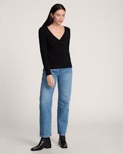 Pendleton WOMEN'S PIMA COTTON FAUX WRAP TOP