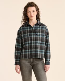 pendleton WOMEN'S PLAID CROPPED SHIRT