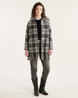 Pendleton WOMEN'S PLAID JOLENE WOOL FRINGED JACKET