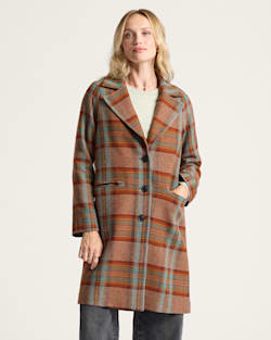 pendleton WOMEN'S PLAID WOOL OVERCOAT