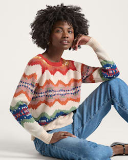 pendleton WOMEN'S RAGLAN COTTON GRAPHIC SWEATER