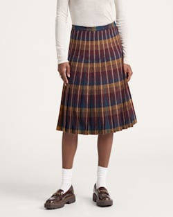 pendleton WOMEN'S REVERSIBLE PLEATED WOOL SKIRT