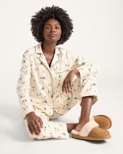 pendleton WOMEN'S SKI PRINT FLANNEL PAJAMA SET