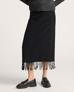 pendleton WOMEN'S WOOL FRINGED WRAP SKIRT