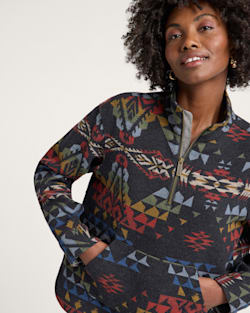 Pendleton WOMEN'S AUTUMN BIRCH COTTON CHAMOIS HALF-ZIP PULLOVER