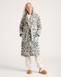 pendleton WOMEN'S BLUE RIDGE COTTON TERRY VELOUR BATHROBE