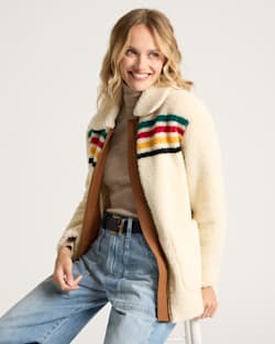 pendleton WOMEN'S GLACIER SUNSET SHERPA FLEECE JACKET