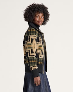 Pendleton WOMEN'S HARDING FOXGLOVE FLEECE BOMBER JACKET