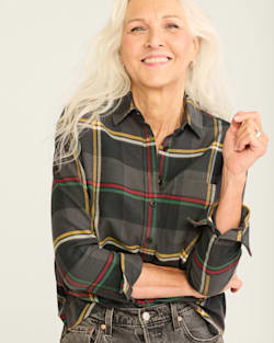 Pendleton WOMEN'S PLAID BOYFRIEND DOUBLEBRUSHED FLANNEL SHIRT
