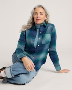 pendleton WOMEN'S PLAID COTTON FLANNEL RELAXED SHIRT