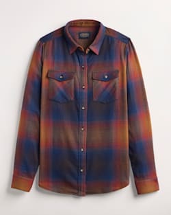 pendleton WOMEN'S PLAID COTTON FLANNEL WESTERN SHIRT