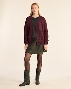 pendleton WOMEN'S SHETLAND COLLECTION FISHERMAN CARDIGAN