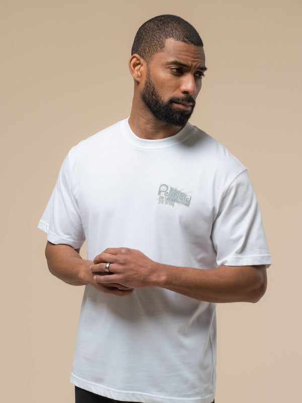 penfield 50th Anniversary Photo Print T-Shirt in Bright White